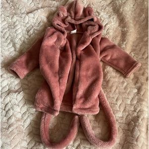 Pink baby robe
